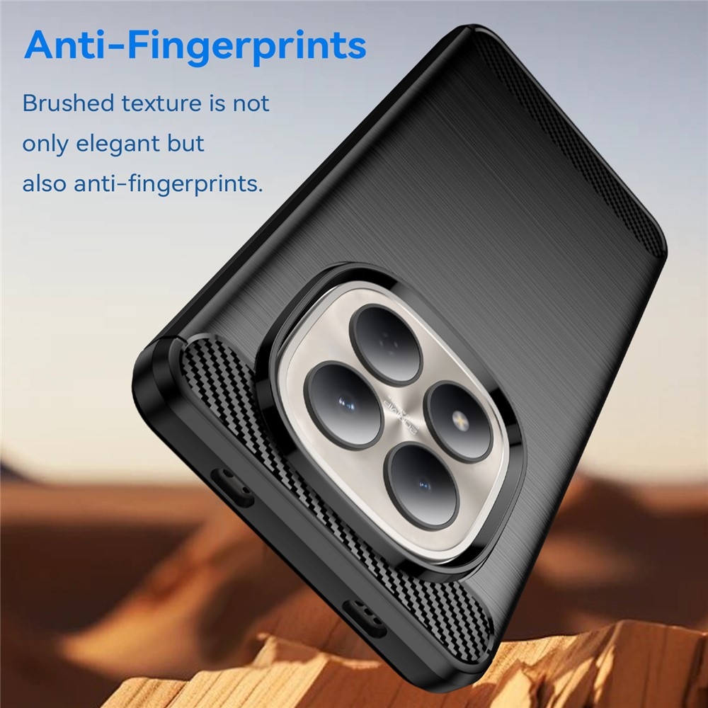 Carbon odolný gélový obal na Xiaomi Redmi Note 15 Pro 4G - čierny