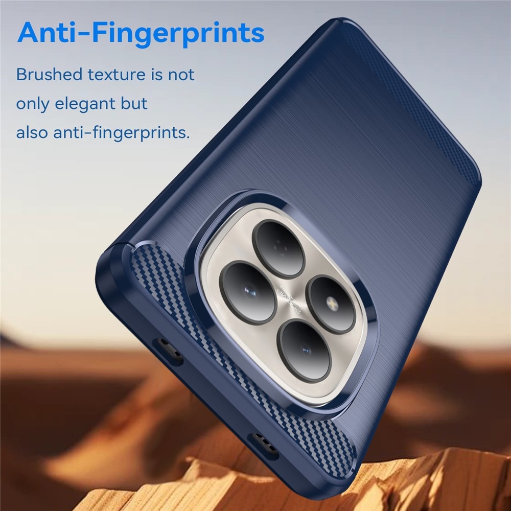 Carbon odolný gélový obal na Xiaomi Redmi Note 15 Pro 4G - modrý