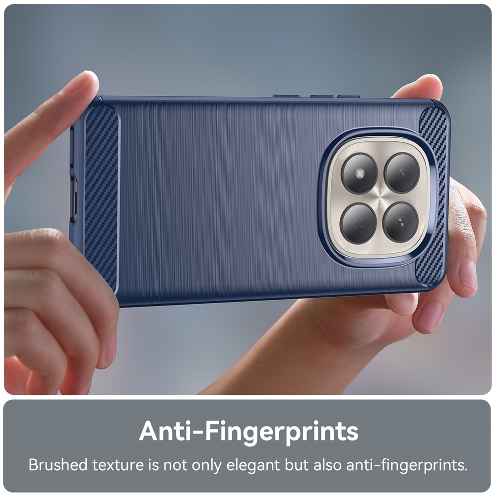 Carbon odolný gélový obal na Xiaomi Redmi Note 15 Pro 4G - modrý