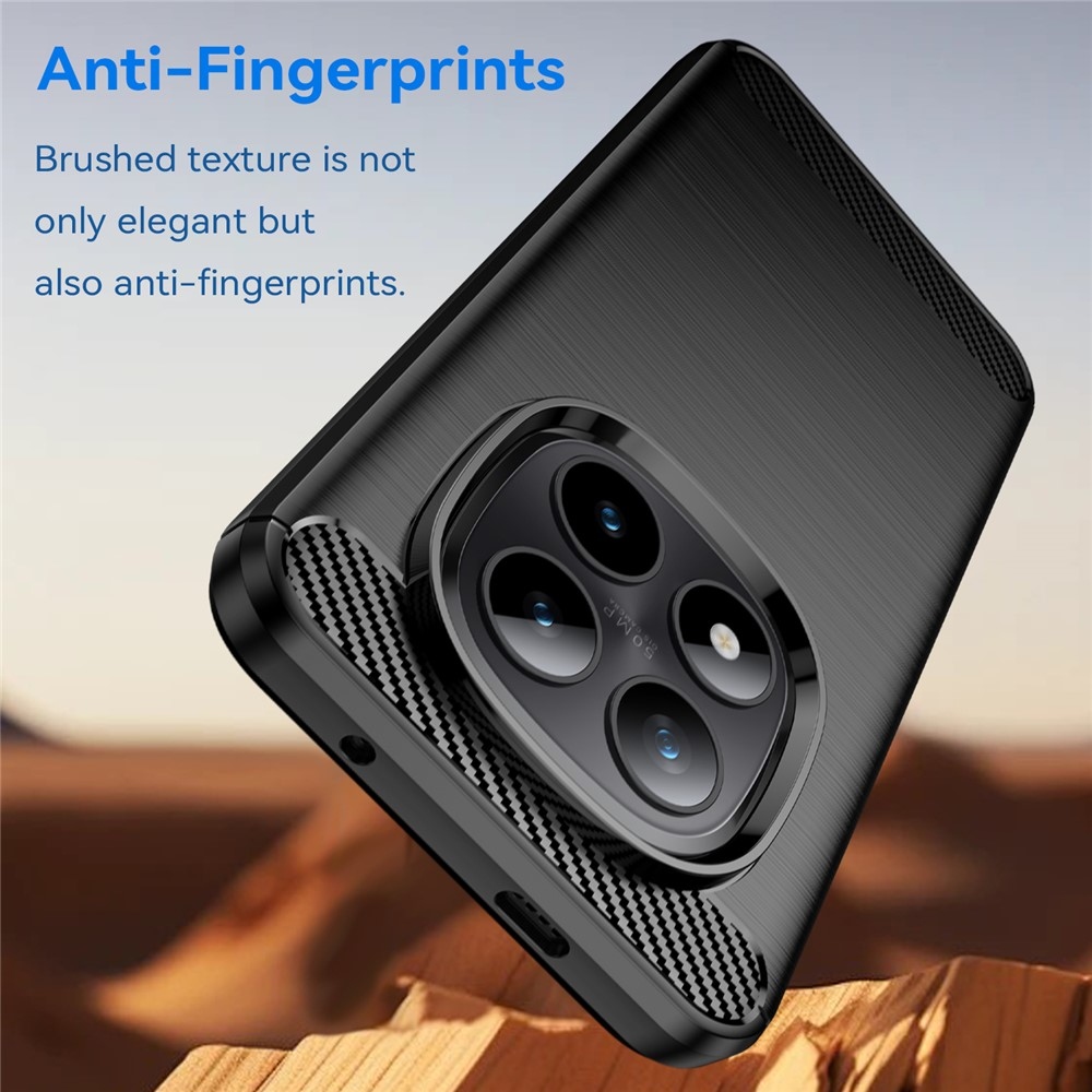 Carbon odolný gélový obal na Xiaomi Redmi Note 15 Pro+ 5G - čierny