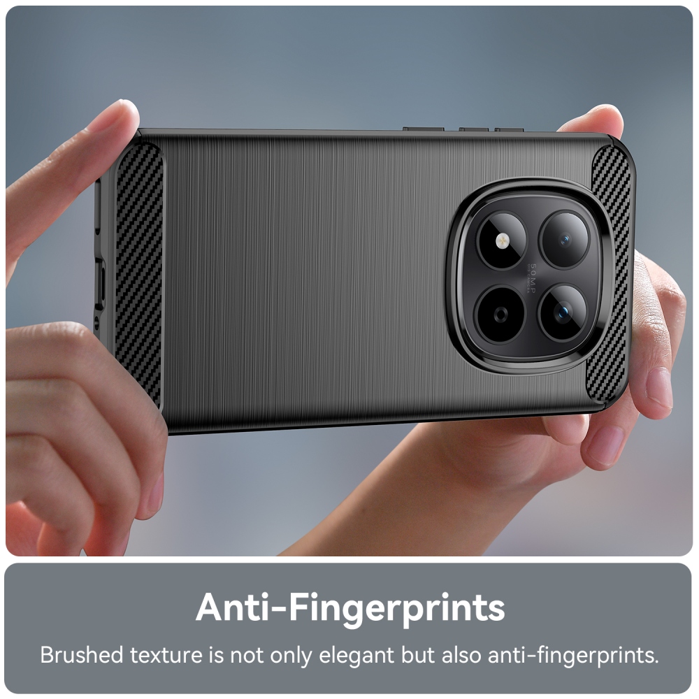 Carbon odolný gélový obal na Xiaomi Redmi Note 15 Pro 5G - čierny