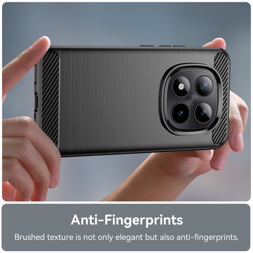 Carbon odolný gélový obal na Xiaomi Redmi Note 15 Pro+ 5G - čierny