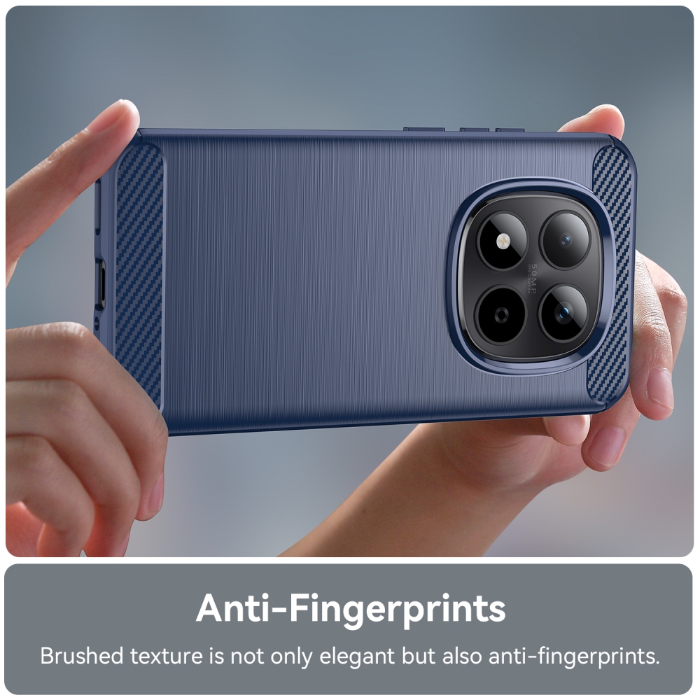 Carbon odolný gélový obal na Xiaomi Redmi Note 15 Pro 5G - modrý