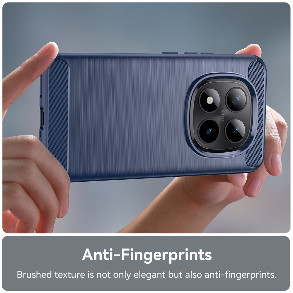 Carbon odolný gélový obal na Xiaomi Redmi Note 15 Pro+ 5G - modrý