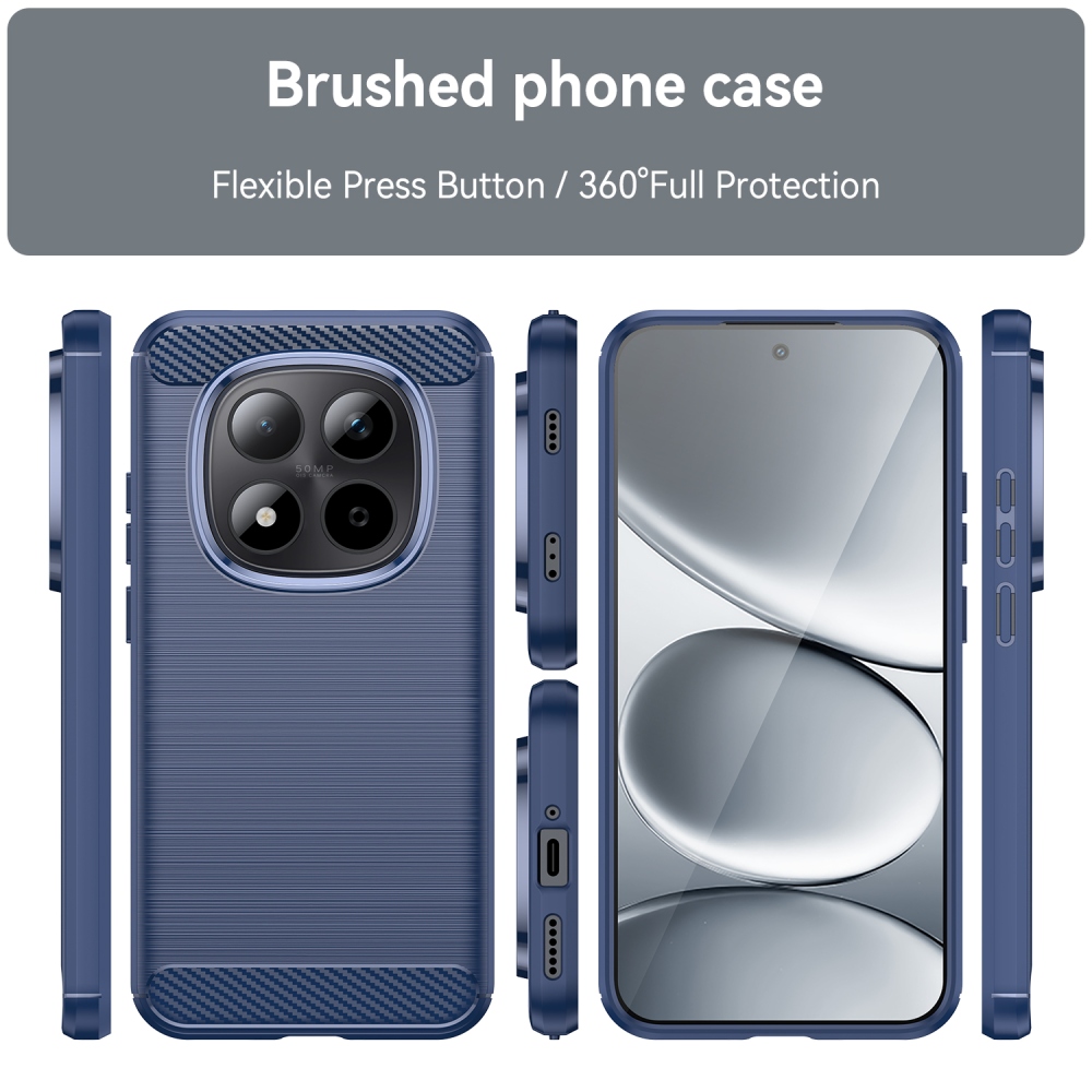 Carbon odolný gélový obal na Xiaomi Redmi Note 15 Pro 5G - modrý