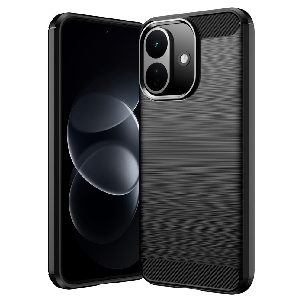 Carbon odolný gélový obal na Xiaomi Redmi Note 17 Pro 5G - čierny