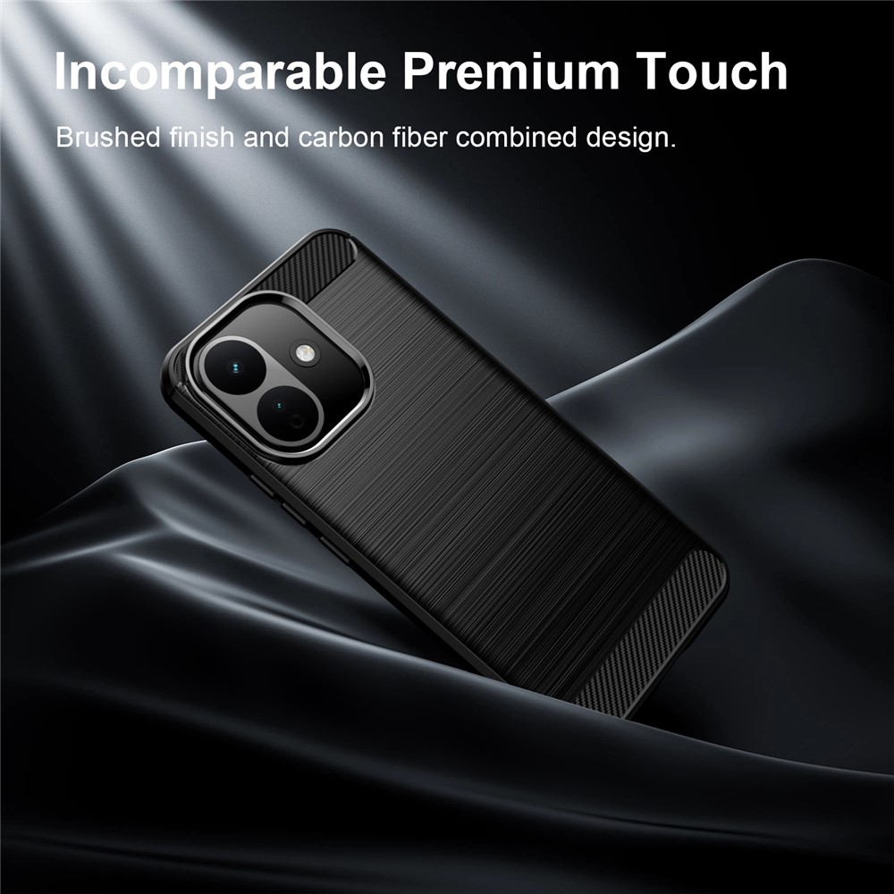 Carbon odolný gélový obal na Xiaomi Redmi Note 17 Pro 5G - čierny