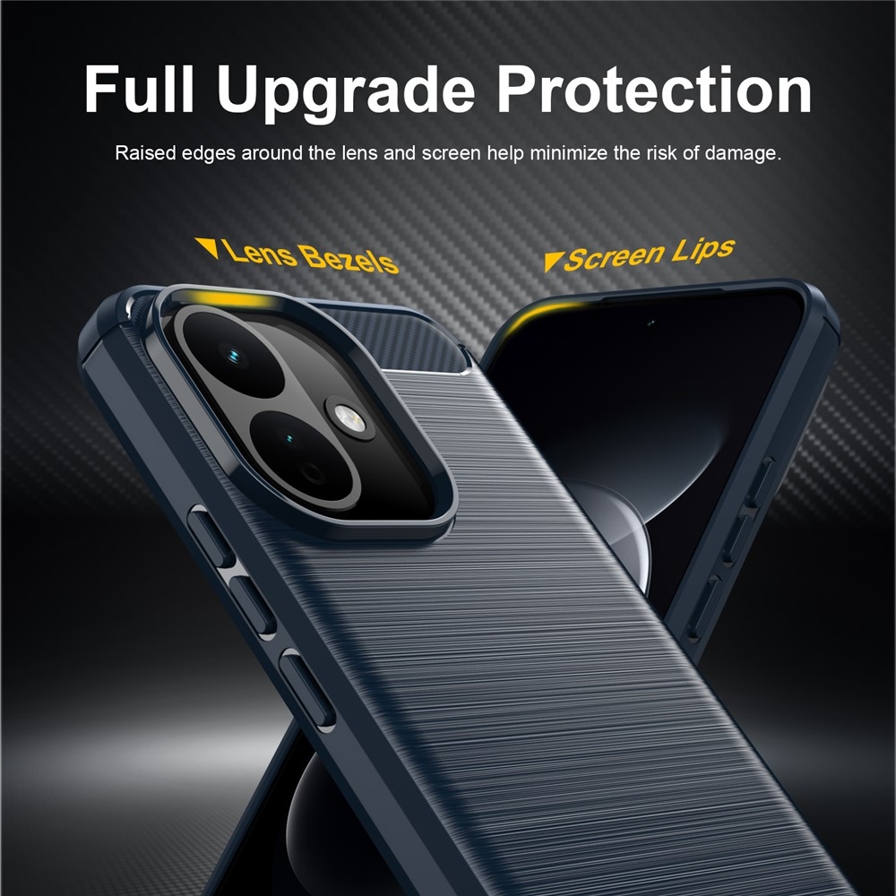 Carbon odolný gélový obal na Xiaomi Redmi Note 17 Pro 5G - modrý