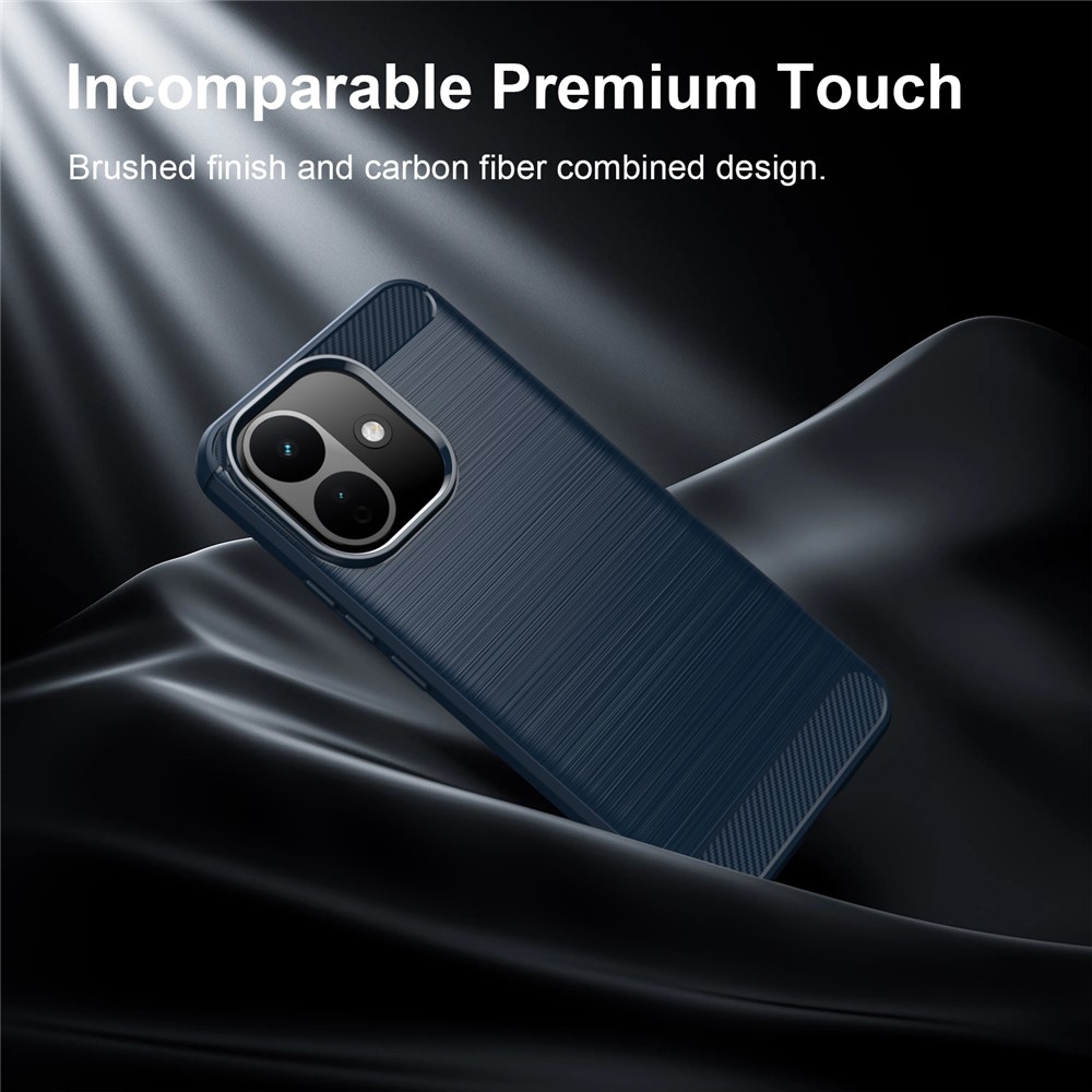 Carbon odolný gélový obal na Xiaomi Redmi Note 17 Pro 5G - modrý