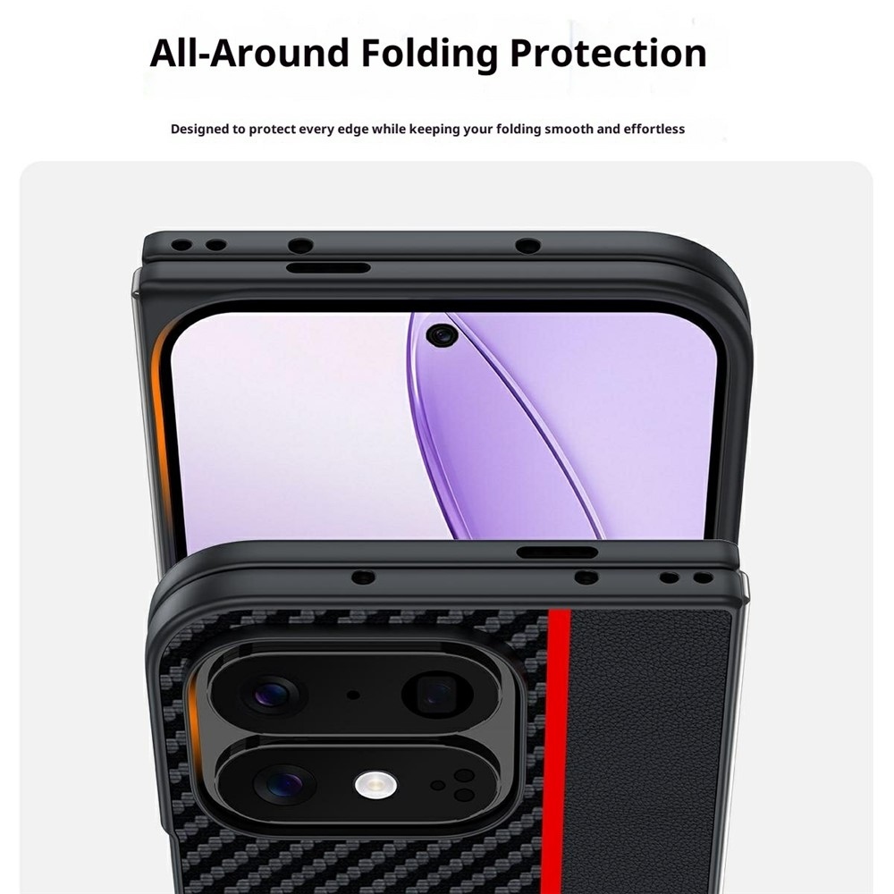 Carbone plastový kryt na mobil Google Pixel 11 Pro Fold - červený