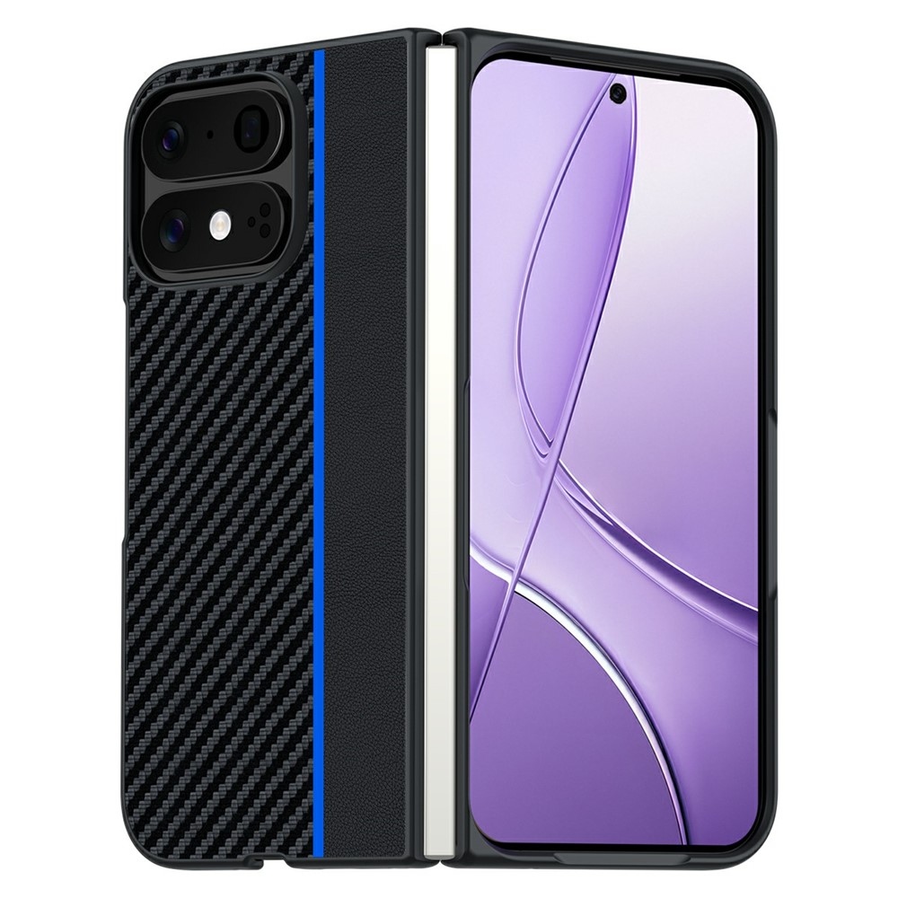 Carbone plastový kryt na mobil Google Pixel 11 Pro Fold - modrý