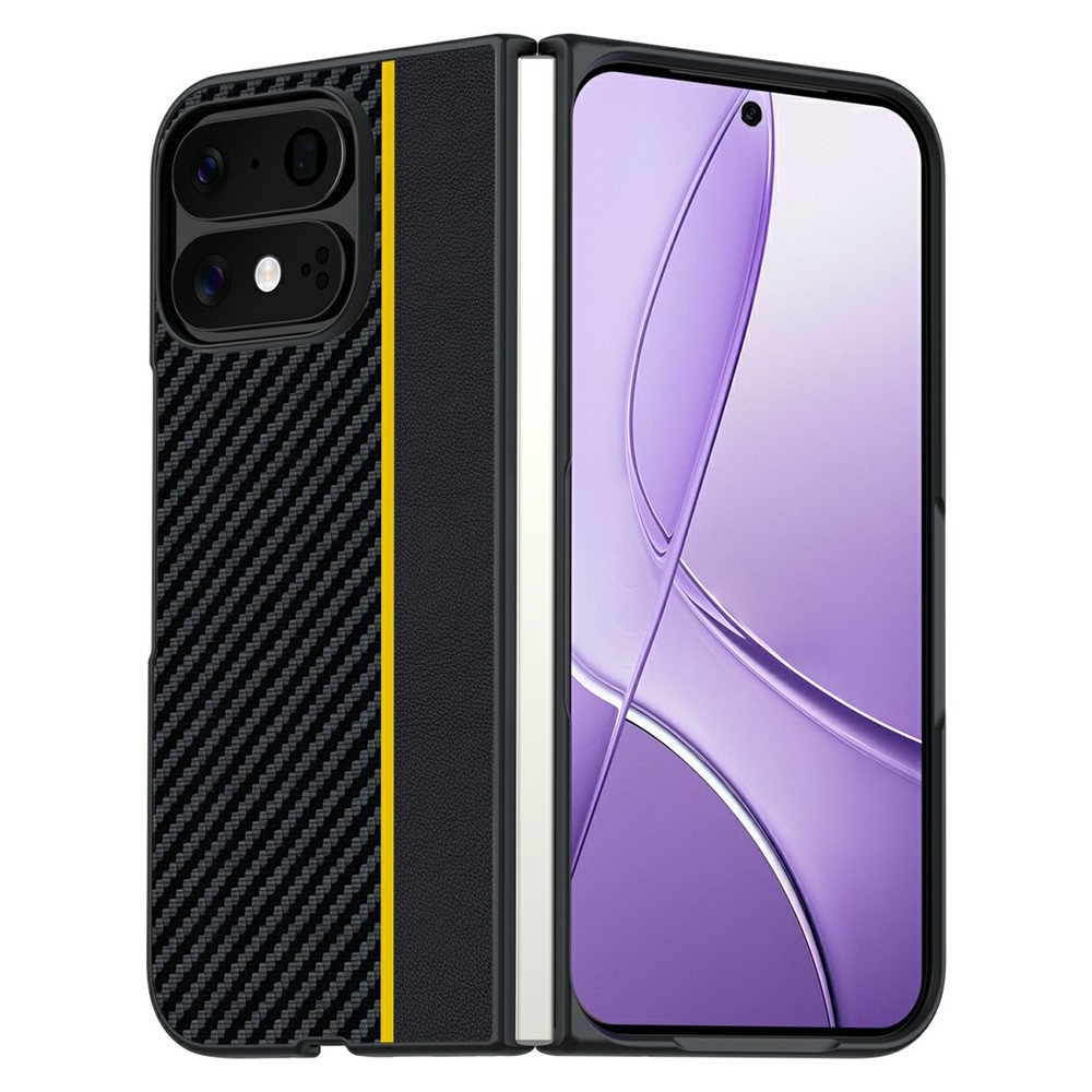 Carbone plastový kryt na mobil Google Pixel 11 Pro Fold - zltý