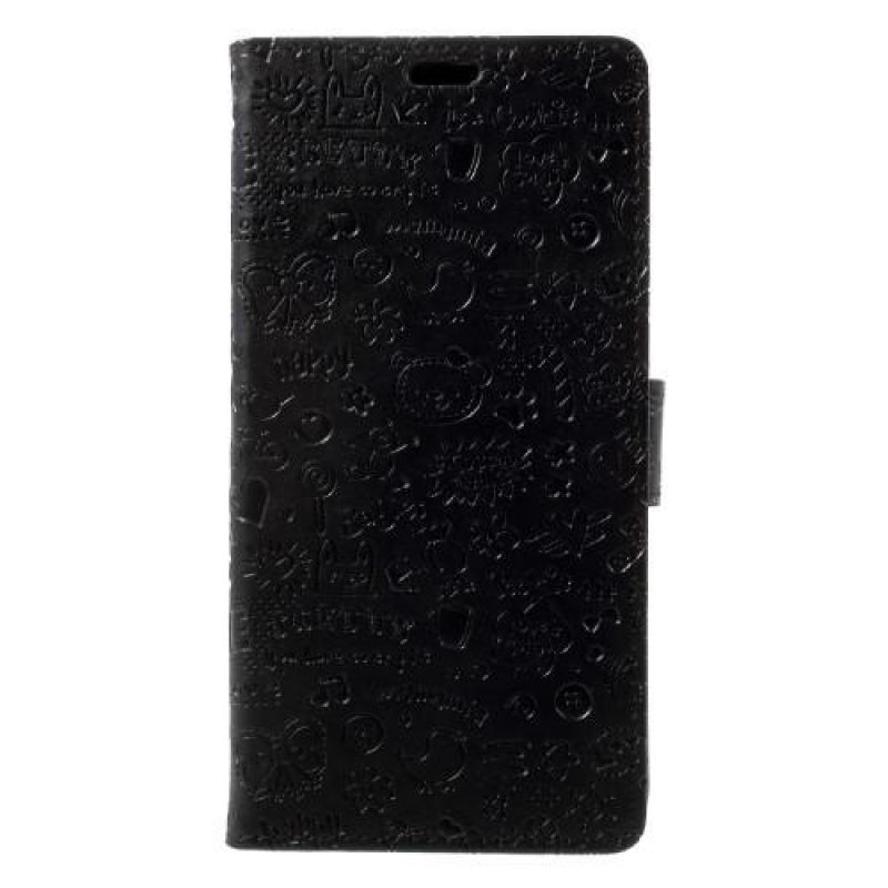 Cartoo PU kožený obal na mobil Honor 7X -  čierne