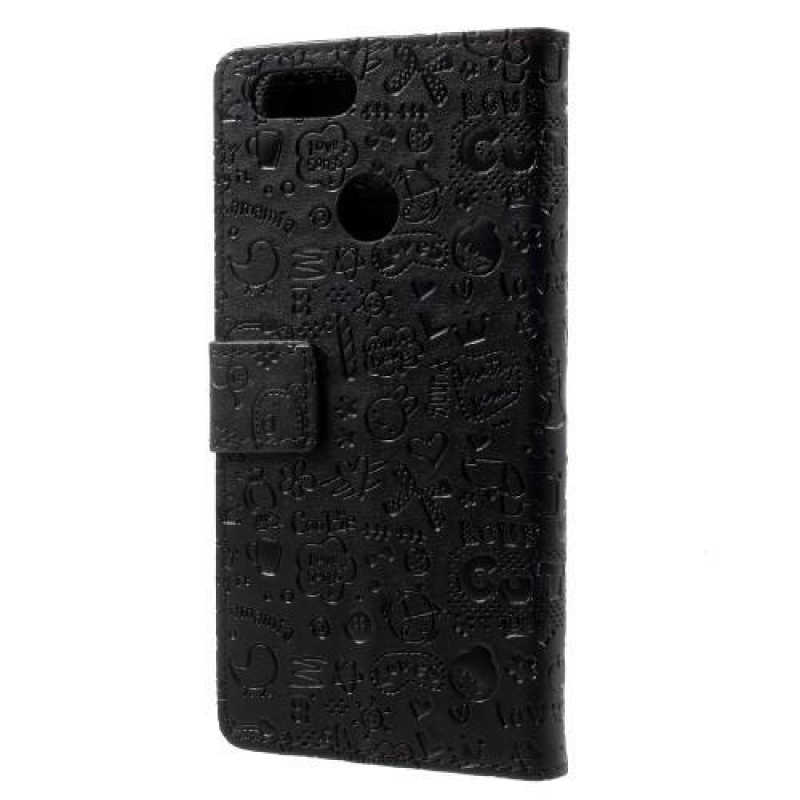 Cartoo PU kožený obal na mobil Honor 7X -  čierne