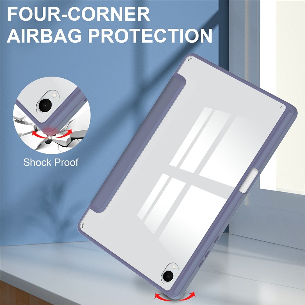Case chytré zatváracie puzdro v pevným chrbtom na Samsung Galaxy Tab S11 - fialové