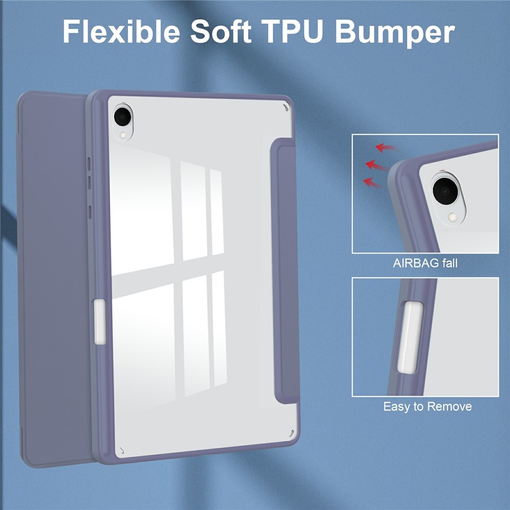 Case chytré zatváracie puzdro v pevným chrbtom na Samsung Galaxy Tab S11 - fialové