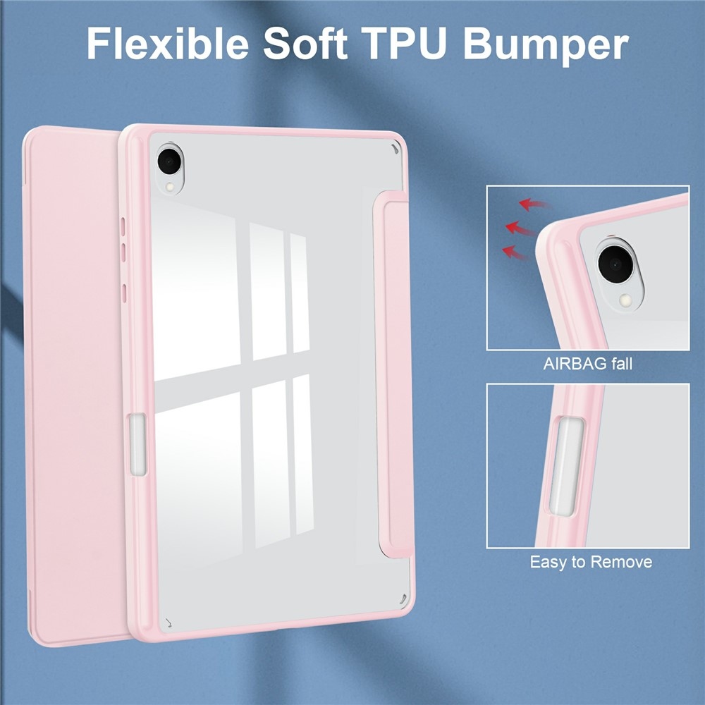 Case chytré zatváracie puzdro v pevným chrbtom na Samsung Galaxy Tab S11 - ružové