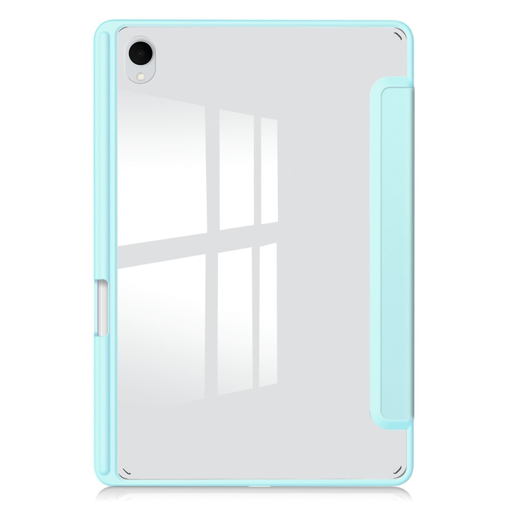 Case chytré zatváracie puzdro v pevným chrbtom na Samsung Galaxy Tab S11 - svetlomodré