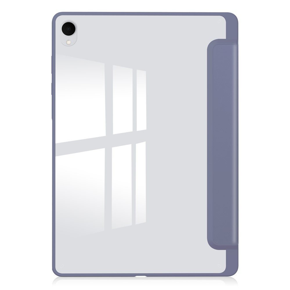 Case chytré zatváracie puzdro v pevným chrbtom na Samsung Galaxy Tab S12+ - fialové