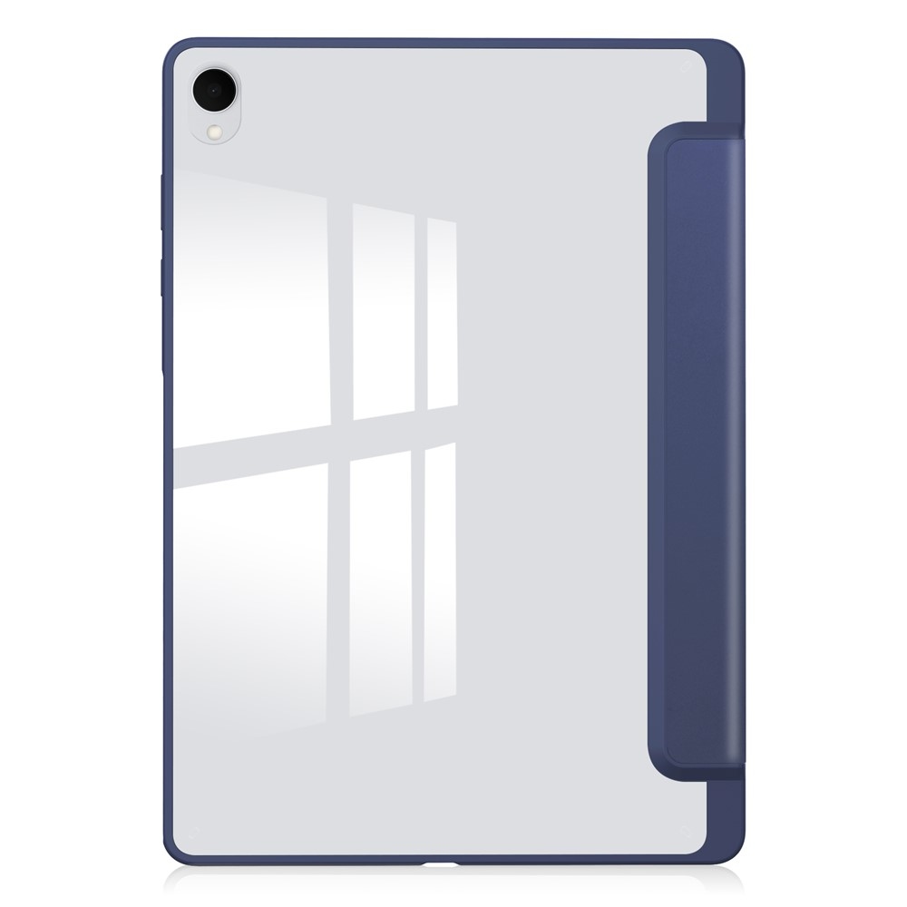 Case chytré zatváracie puzdro v pevným chrbtom na Samsung Galaxy Tab S12+ - tmavomodré