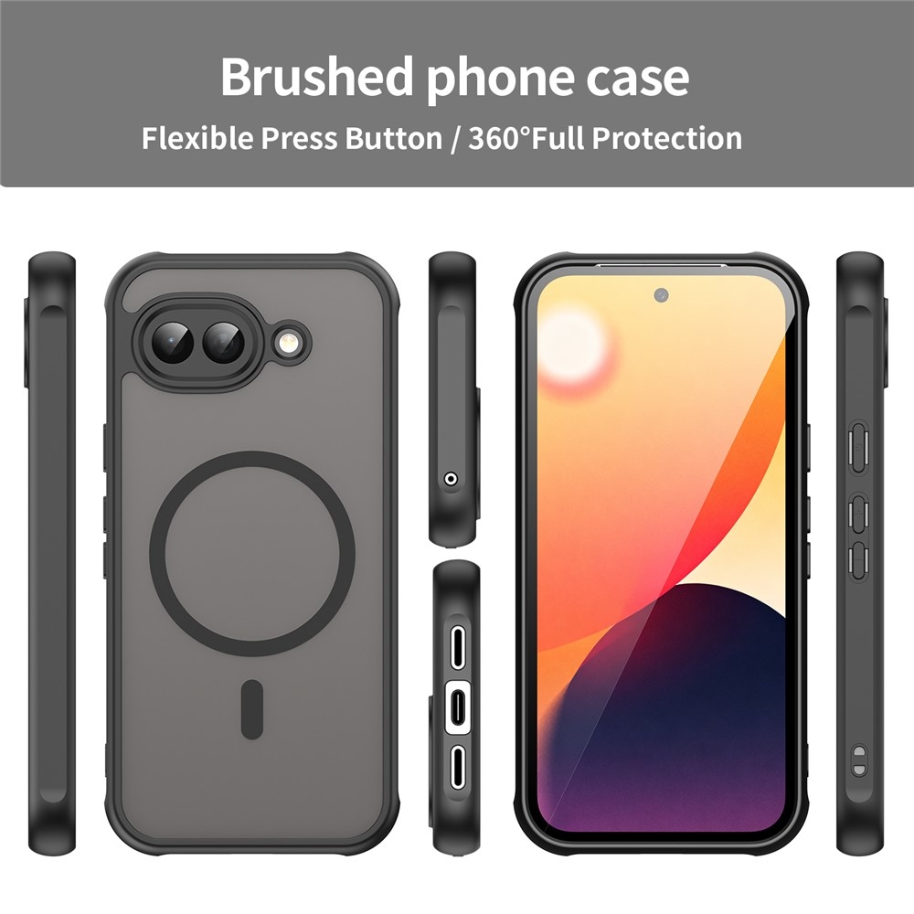 Case matný gélový obal s MagSafe na Google Pixel 10a - čierny