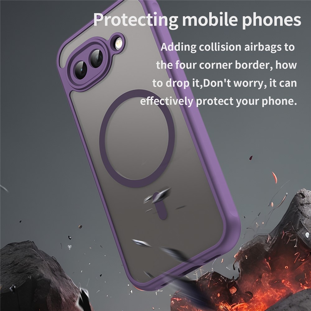 Case matný gélový obal s MagSafe na Google Pixel 10a - fialový