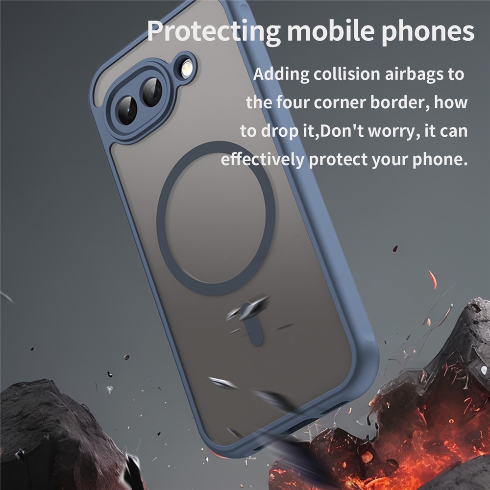 Case matný gélový obal s MagSafe na Google Pixel 10a - modrý