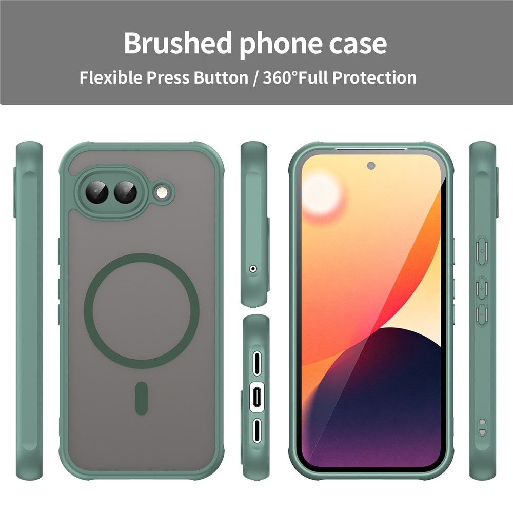 Case matný gélový obal s MagSafe na Google Pixel 10a - zelený