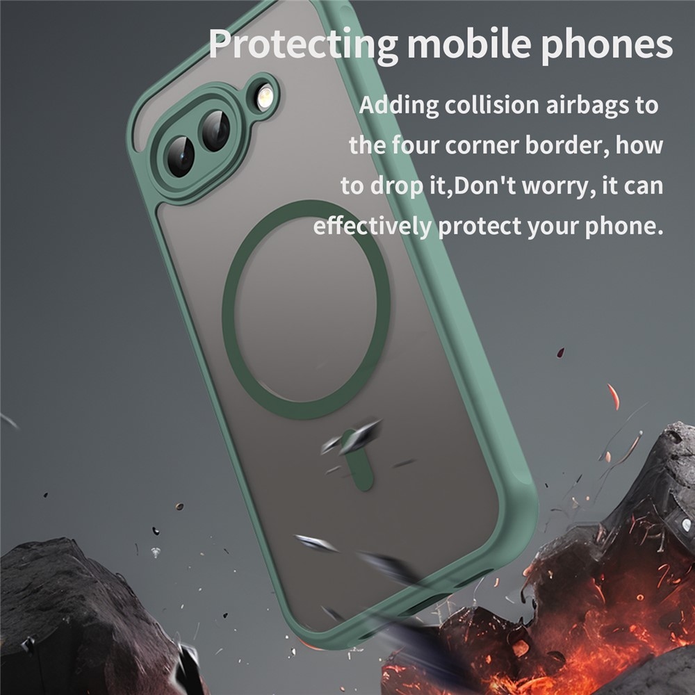 Case matný gélový obal s MagSafe na Google Pixel 10a - zelený