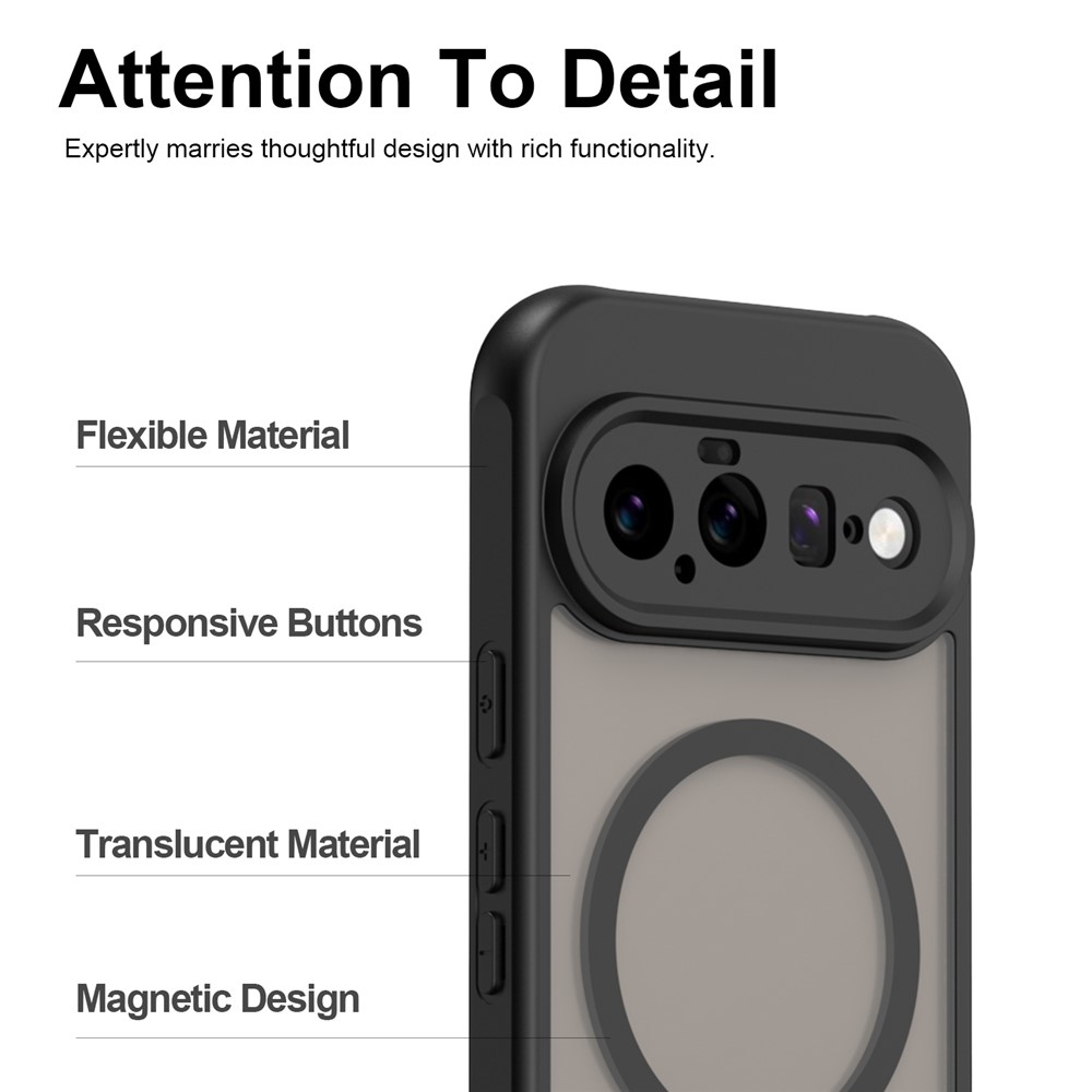 Case matný gélový obal s MagSafe na Google Pixel 11 - čierny
