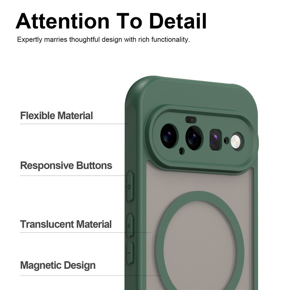 Case matný gélový obal s MagSafe na Google Pixel 11 - zelený