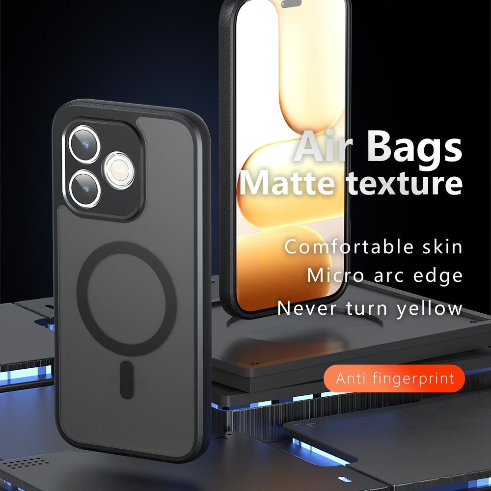 Case matný gélový obal s MagSafe na Honor 600 Lite 5G - čierny