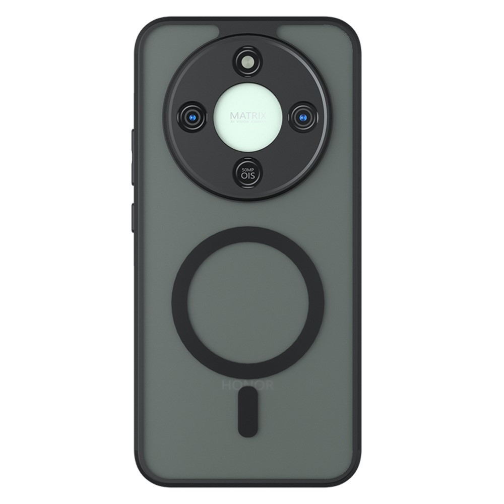 Case matný gélový obal s MagSafe na Honor Magic 8 Lite 5G - čierny