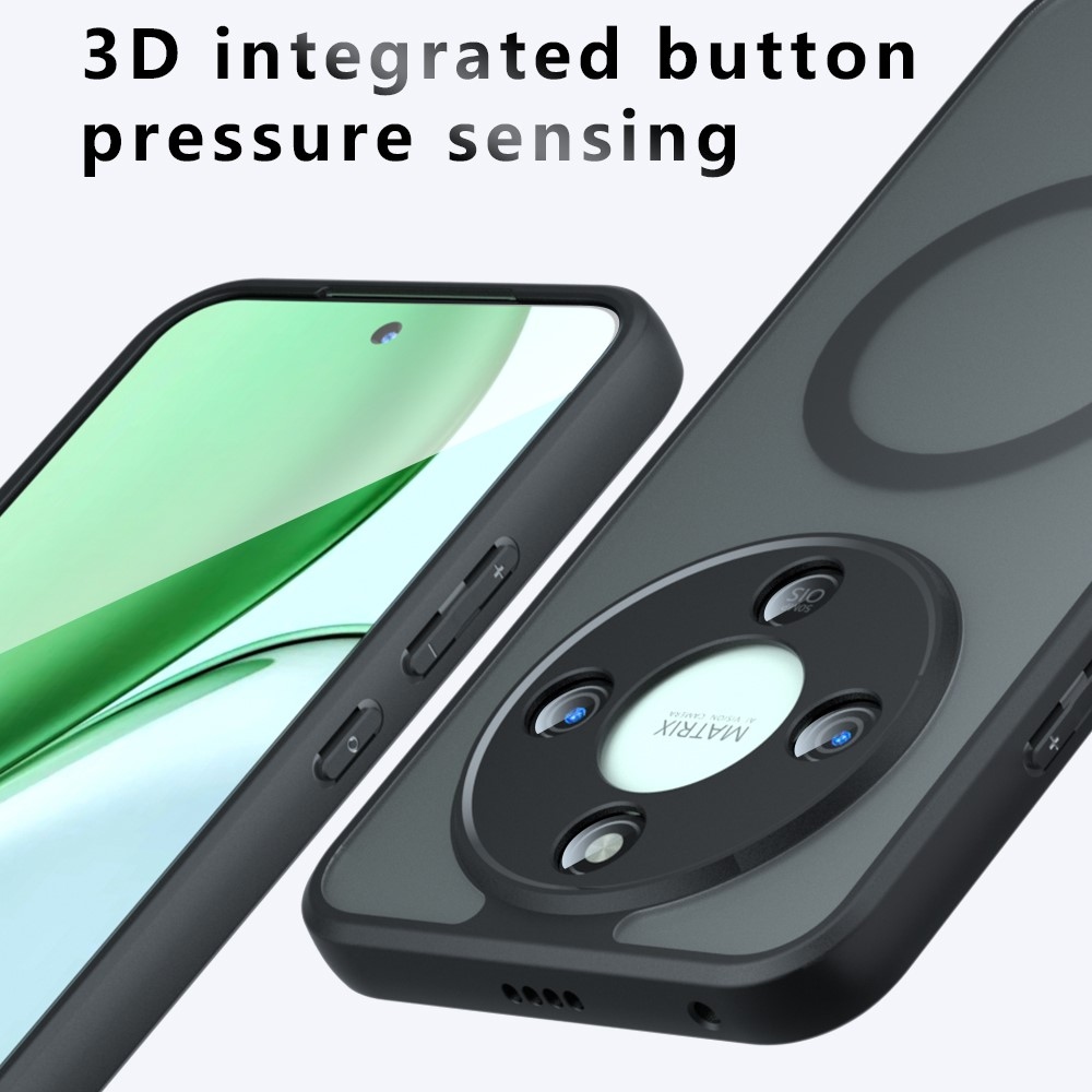 Case matný gélový obal s MagSafe na Honor Magic 8 Lite 5G - čierny