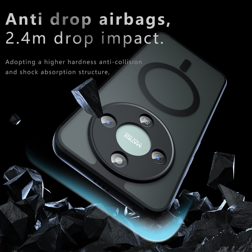 Case matný gélový obal s MagSafe na Honor Magic 8 Lite 5G - čierny