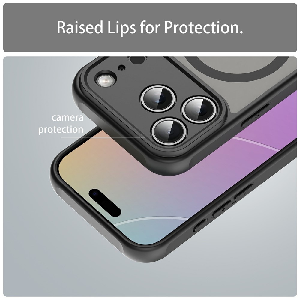 Case matný gélový obal s MagSafe na iPhone 18 Pro Max/17 Pro Max - čierny
