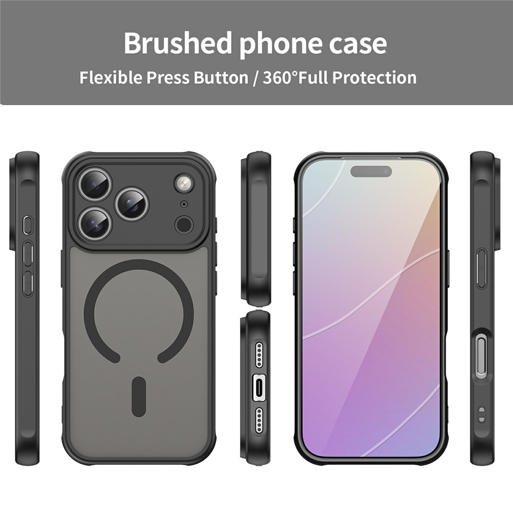 Case matný gélový obal s MagSafe na iPhone 18 Pro Max/17 Pro Max - čierny