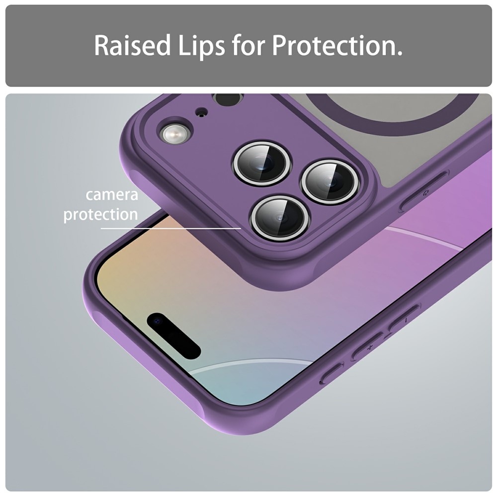 Case matný gélový obal s MagSafe na iPhone 18 Pro Max/17 Pro Max - fialový