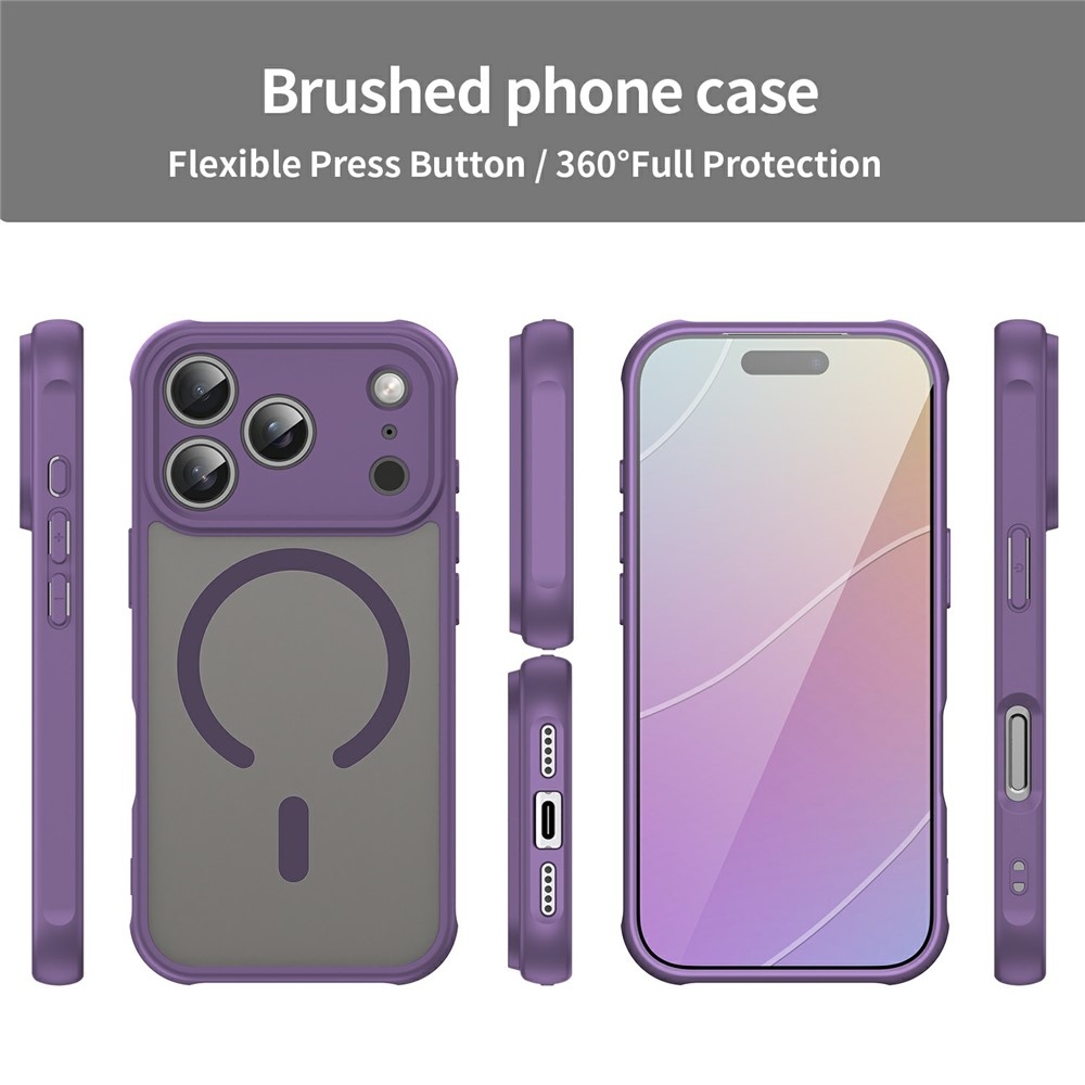 Case matný gélový obal s MagSafe na iPhone 18 Pro Max/17 Pro Max - fialový