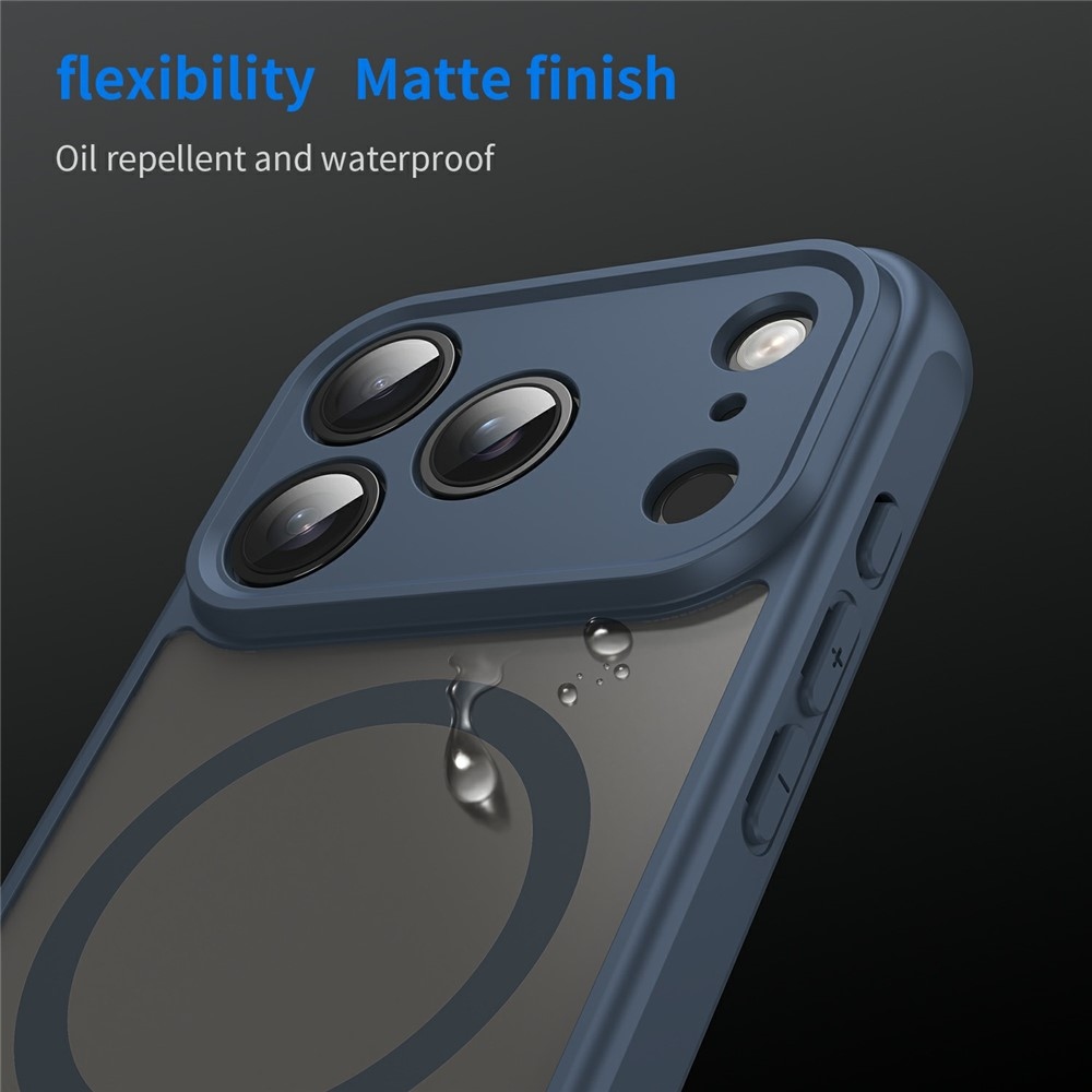 Case matný gélový obal s MagSafe na iPhone 18 Pro Max/17 Pro Max - modrý