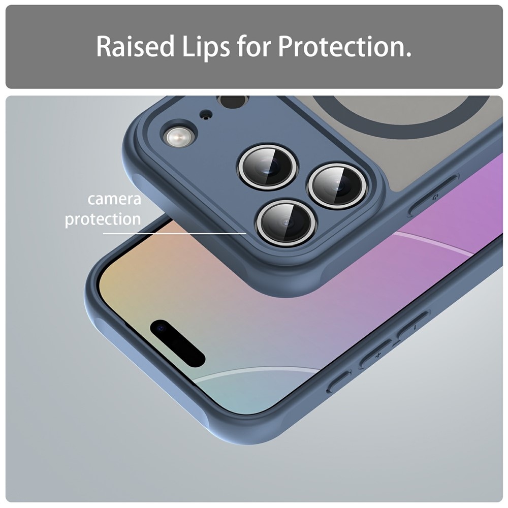 Case matný gélový obal s MagSafe na iPhone 18 Pro Max/17 Pro Max - modrý