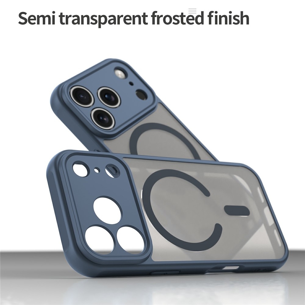 Case matný gélový obal s MagSafe na iPhone 18 Pro Max/17 Pro Max - modrý