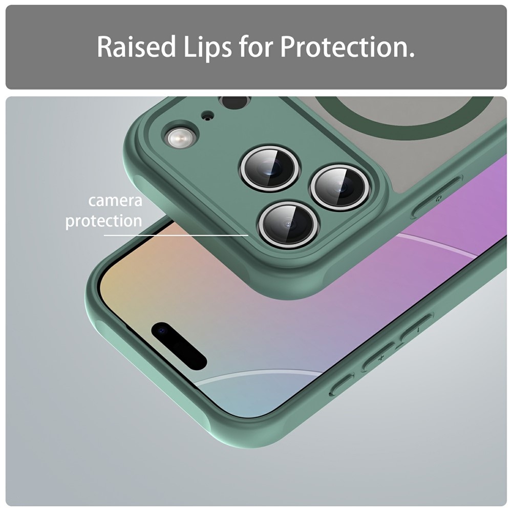 Case matný gélový obal s MagSafe na iPhone 18 Pro Max/17 Pro Max - zelený