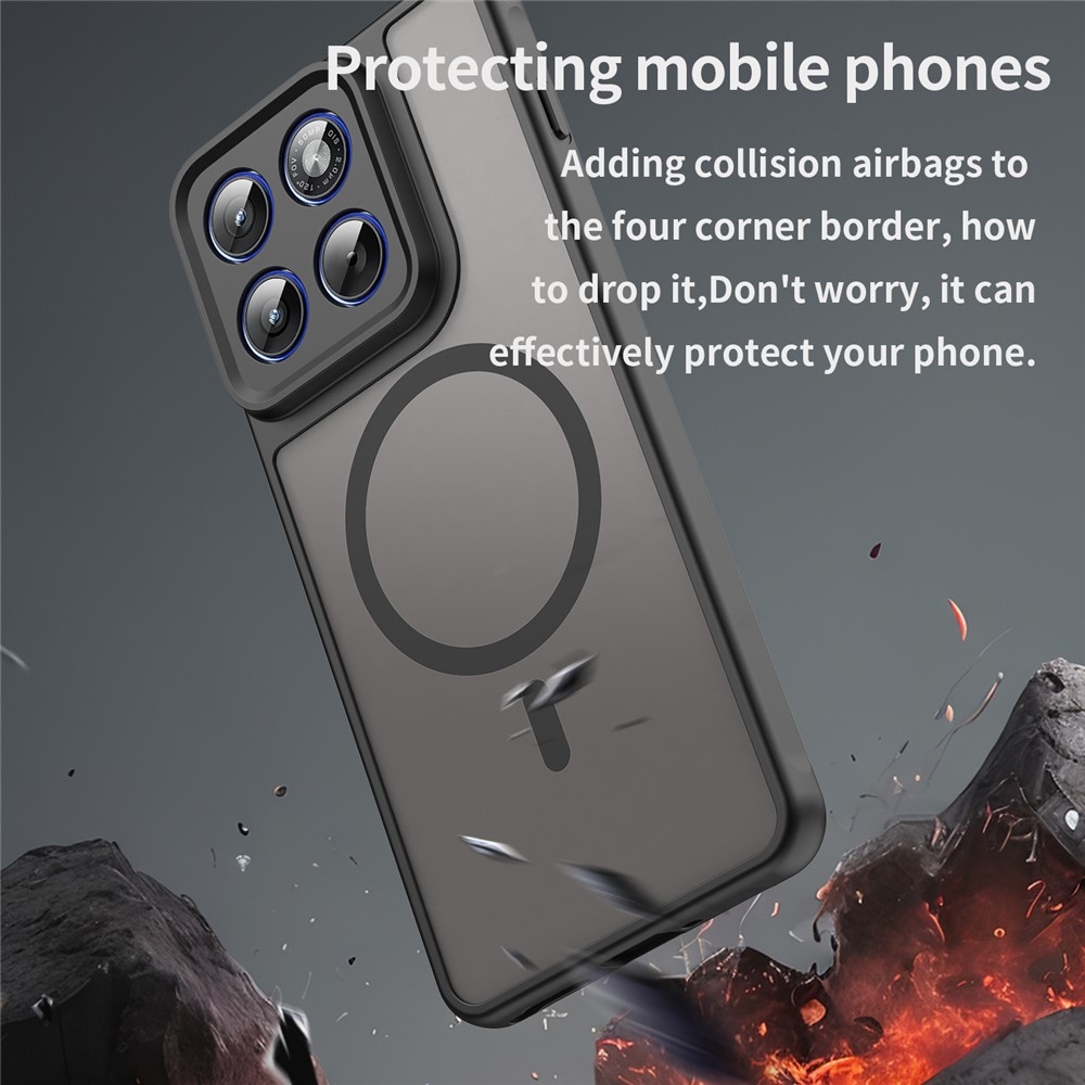 Case matný gélový obal s MagSafe na Motorola Edge 70 5G - čierny