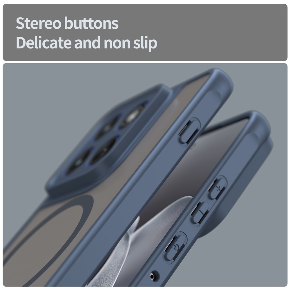 Case matný gélový obal s MagSafe na Motorola Edge 70 5G - modrý