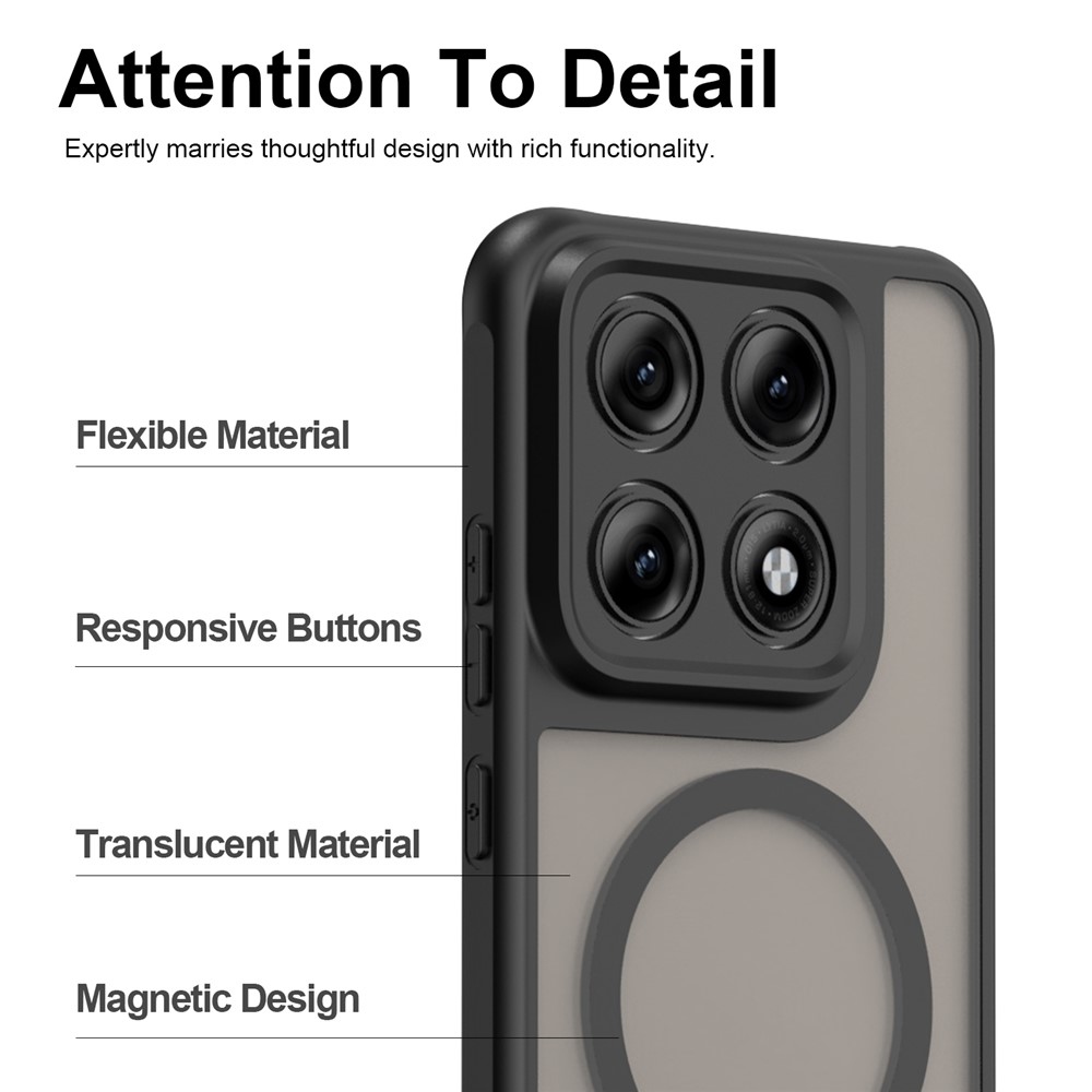 Case matný gélový obal s MagSafe na Motorola Edge 70 Pro 5G - čierny
