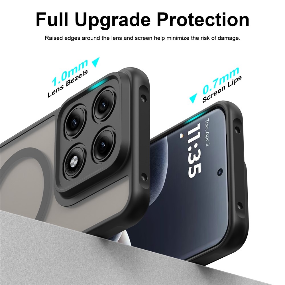 Case matný gélový obal s MagSafe na Motorola Edge 70 Pro 5G - čierny