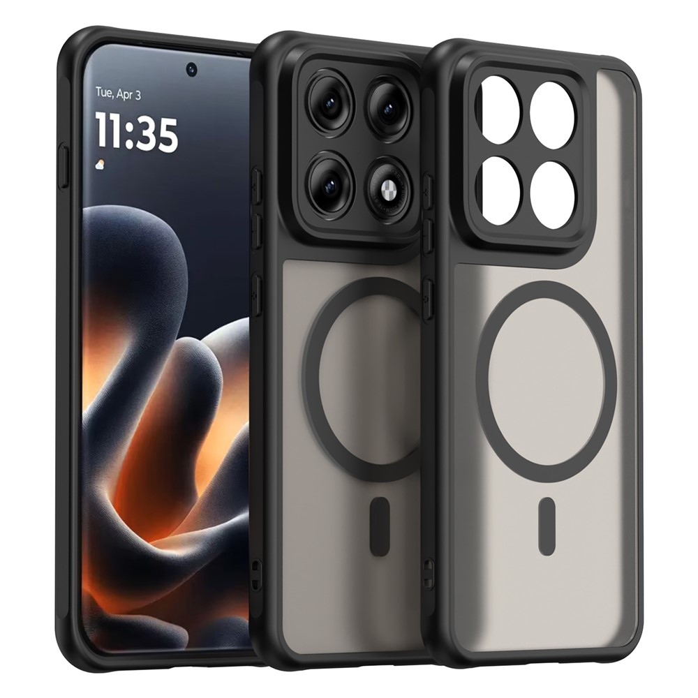 Case matný gélový obal s MagSafe na Motorola Edge 70 Pro 5G - čierny