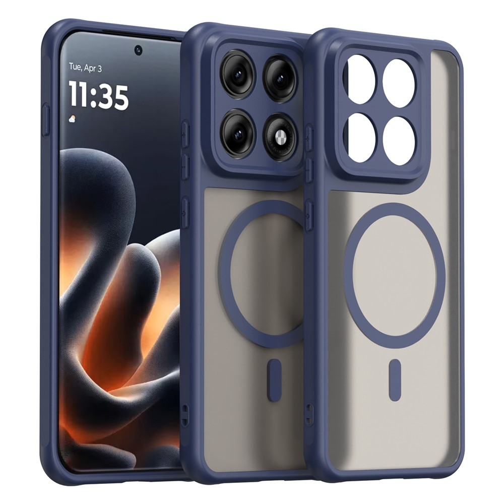 Case matný gélový obal s MagSafe na Motorola Edge 70 Pro 5G - modrý