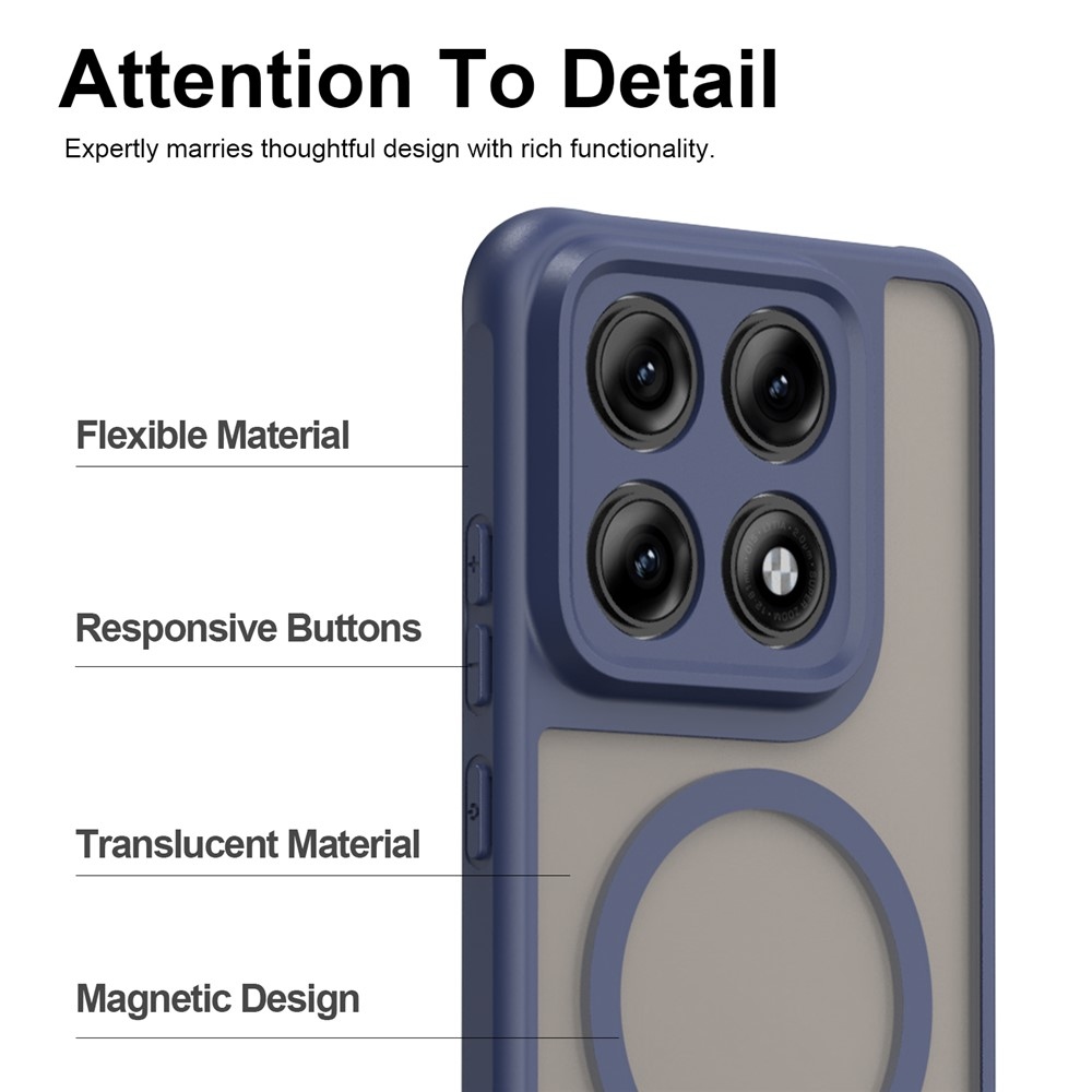 Case matný gélový obal s MagSafe na Motorola Edge 70 Pro 5G - modrý